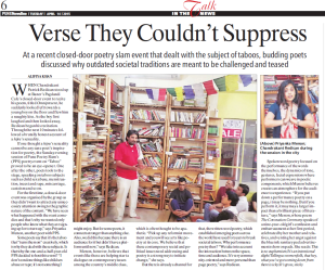 Taboo Poetry Performance featured in Pune Newsline of The Indian Express on 14th April 2015, Page 6
