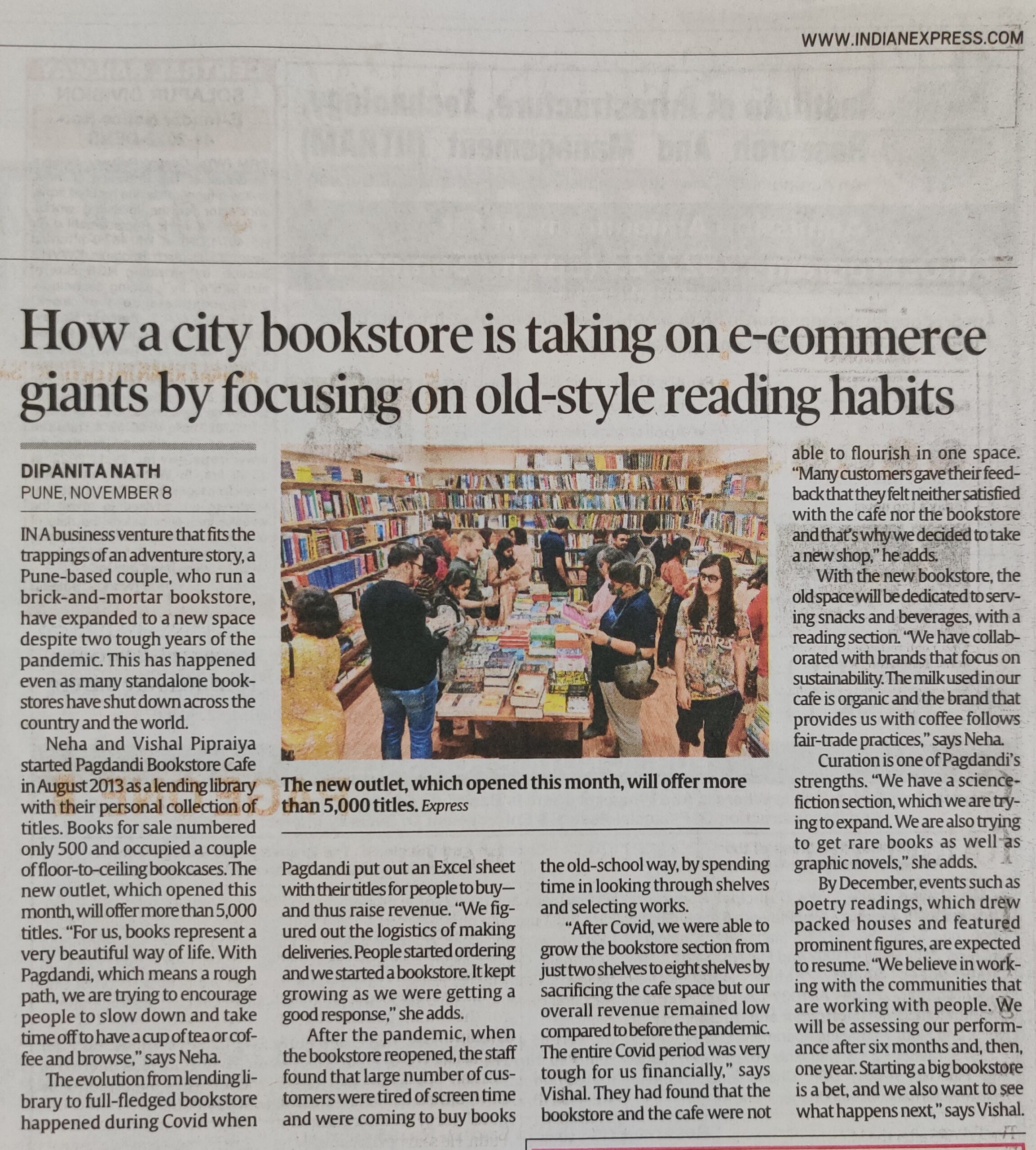 You are currently viewing Pagdandi Bookstore featured in The Indian Express