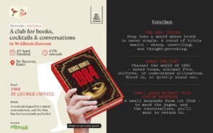 Read more about the article The Lit Club 12th Edition – 1984 – George Orwell – A We Idliwale Barroom Book Club