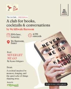 Read more about the article We Barroom The Lit Club – Never Let me Go by Kazuo Ishiguro on 20th June 2026