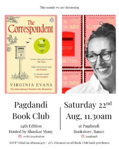 Read more about the article Pagdandi Book Club – The Correspondent by Virginia Evans – Sat 22nd Aug 11.30am